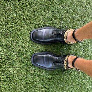 Jil Sander Black chain Loafers
